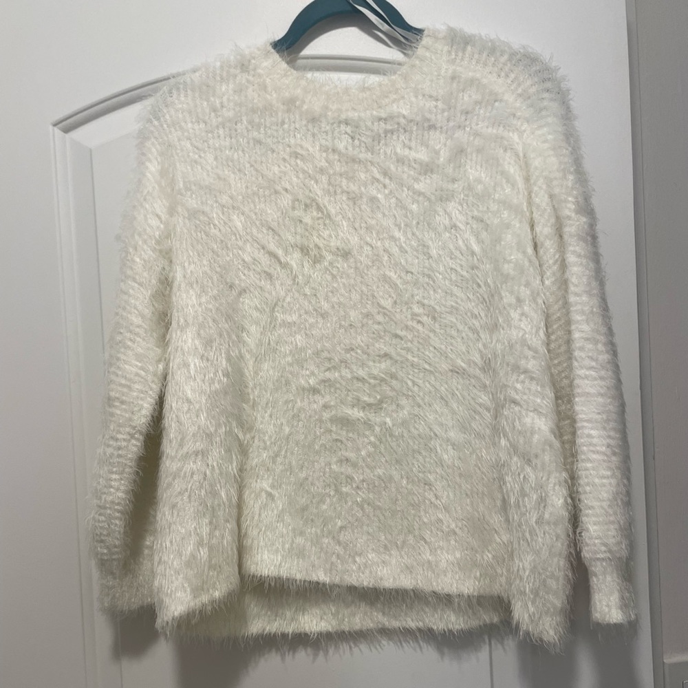 MinkPink Fuzzy White Sweater